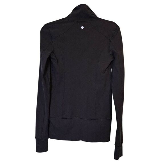 Lululemon athletic jacket, black with colorful block on front. Size 6. # 812 - Picture 2 of 3